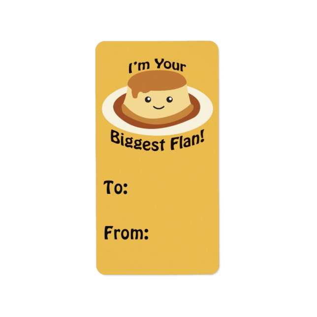 Ich bin dein Größter Flan Adressaufkleber (Vorne)