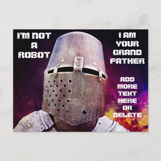 ICH BIN DEIN GROSSVATER lustig anpassbar Postkarte (Vorderseite)