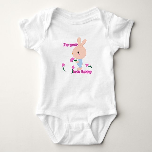 Ich bin dein Lieblings-Bunny Baby Strampler (Vorderseite)