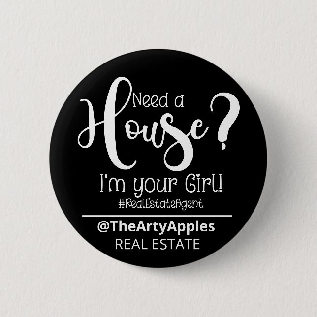 Ich bin dein Mädchen echter Anwesen Agent Tasche Button (Vorderseite)