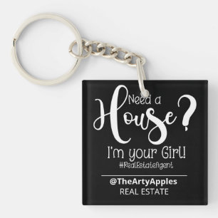 Ich bin dein Mädchen echter Anwesen Agent Tasche Schlüsselanhänger