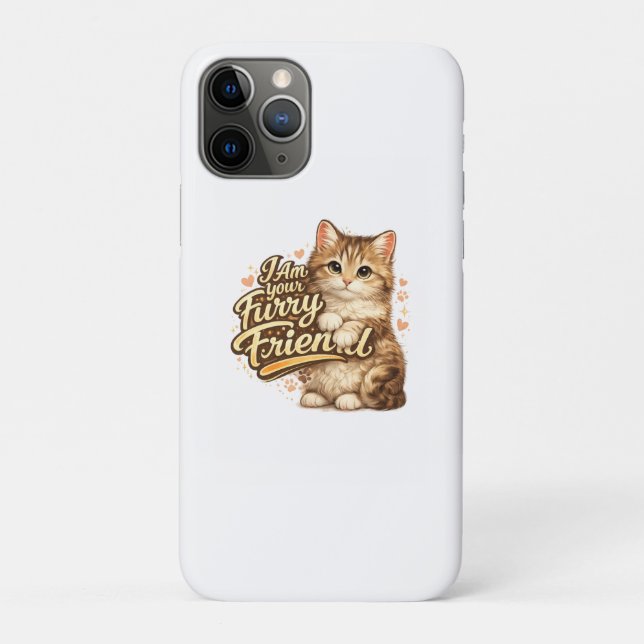 Ich bin dein pelziger Freund Katzen-Design Case-Mate iPhone Hülle (Rückseite)