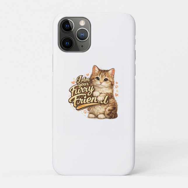 Ich bin dein pelziger Freund Katzen-Design Case-Mate iPhone Hülle (Rückseite)