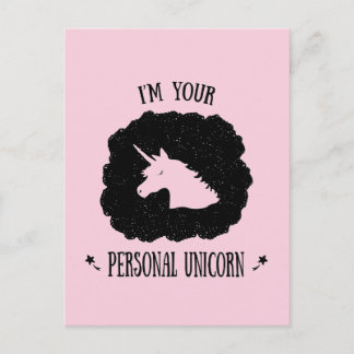 Ich bin dein persönliches Einhorn Postkarte