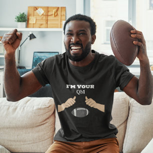 "Ich bin dein QB1" Fantasy Football T-Shirt