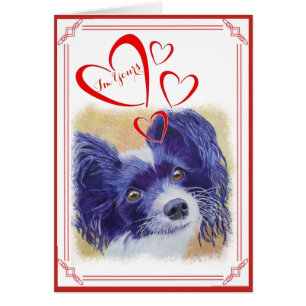 ICH BIN DEIN VALENTINE SCHWARZ UND WEISS PAPILLON