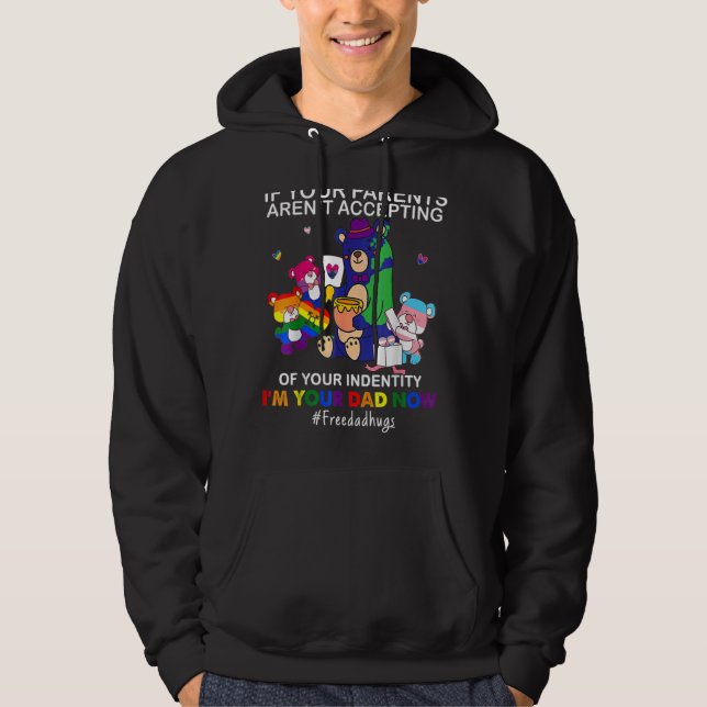 Ich bin dein Vater jetzt Free Vater Hug LGBT Pride Hoodie (Vorderseite)