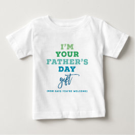 Ich bin dein Vatertag Geschenk Blaue Typografie Fu Baby T-shirt