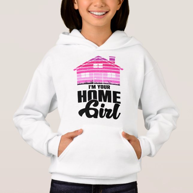 Ich bin dein Zuhause Girl Hoodie (Vorderseite)