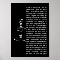 Ich bin deine Black Script Song Lyric Wall Art Pri