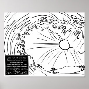 Ich bin deine, große tropische Welle Erwachsenenfä Poster