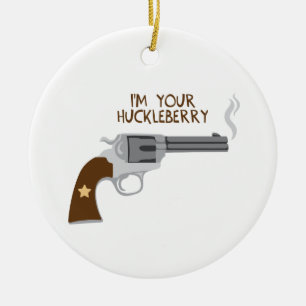 Ich bin deine Huckleberry Keramik Ornament