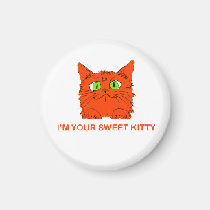 Ich bin deine süße Kitty - Rote Katze von Künstler Magnet