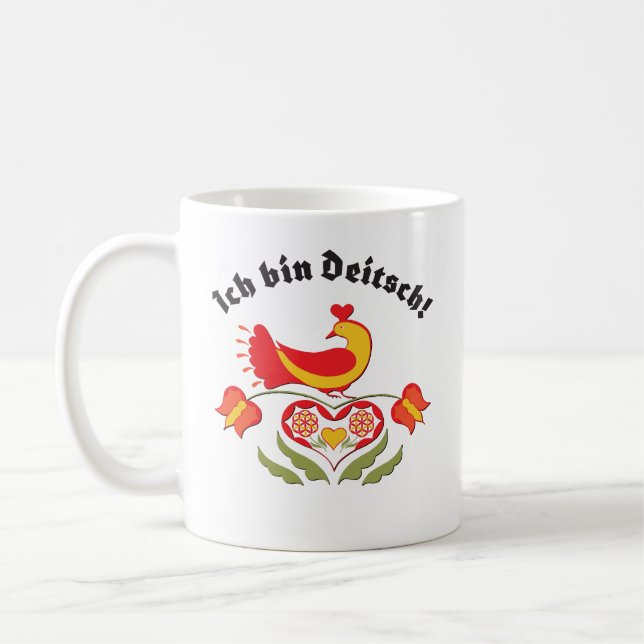 Ich bin Deitsch Coffee Tasse (Links)
