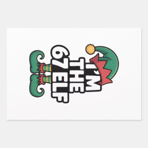 Ich bin der 67 Elf Sechs Sieben Elf Meme Weihnacht Geschenkpapier Set