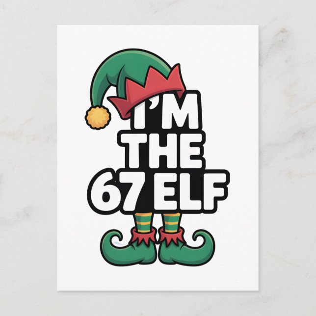 Ich bin der 67 Elf, Six Seven Elf Meme Weihnachten (Vorderseite)