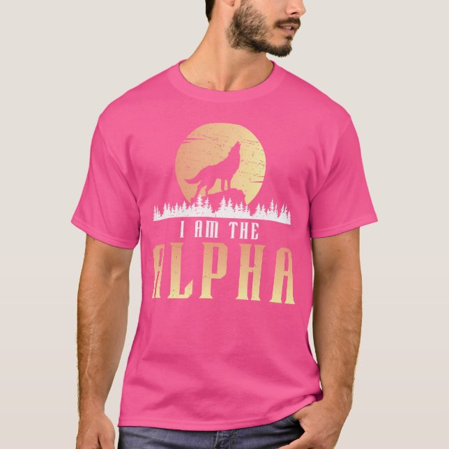 Ich bin der Alpha-Howling-Wolf Vollmond für Epic W T-Shirt (Vorderseite)