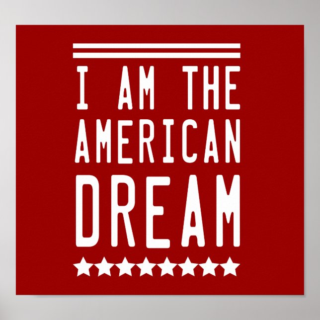 Ich bin der amerikanische Traum Poster (Vorne)