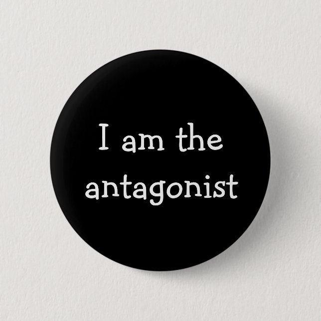 Ich bin der Antagonist, Buchliebhaber, Bösewicht Button (Vorderseite)