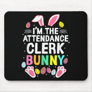 Ich bin der Anwesenheitsbeamte Bunny Frohe Ostern Mousepad