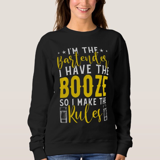 Ich bin der Barkeeper, den ich Barkeeper-Cocktail  Sweatshirt (Vorderseite)