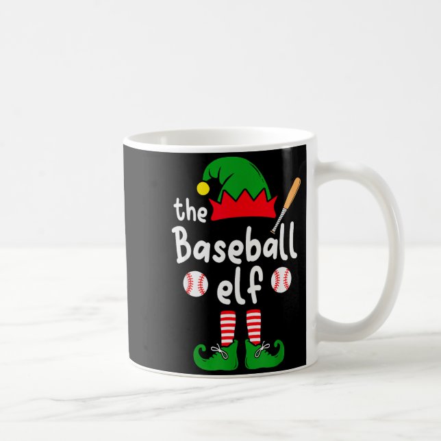 Ich bin der Baseball-Elf Weihnachten Familie passe Kaffeetasse (Rechts)