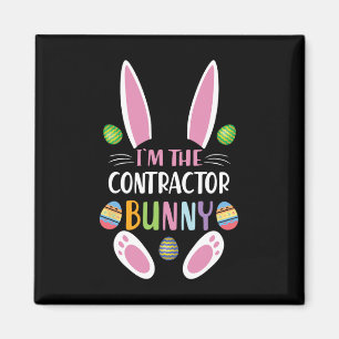 Ich bin der Bauunternehmer Bunny Lustiger Osterhas Magnet
