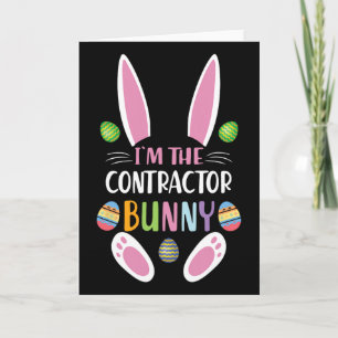Ich bin der Bauunternehmer Bunny Lustiger Ostertag Karte