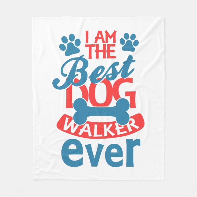 Ich bin der beste Dog Walker für jeden Sommer Fleecedecke (Vorderseite)