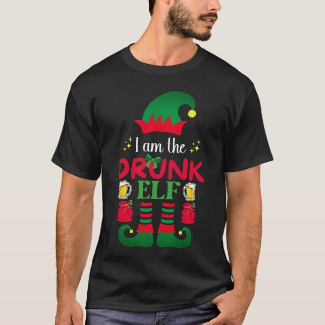 Ich bin der Betrunkene Elf T-Shirt (Vorderseite)