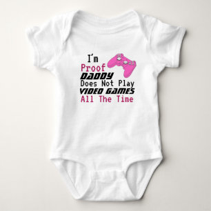 ich bin der Beweis, dass mein Daddy keine Videospi Baby Strampler