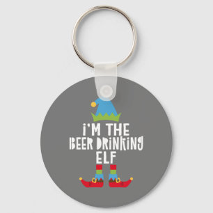 Ich bin der Biertrinker Elf, der Weihnachten passt Schlüsselanhänger