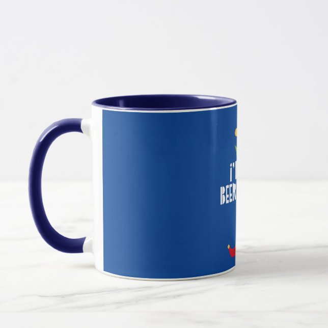 Ich bin der Biertrinker Elf, der Weihnachten passt Tasse (Links)