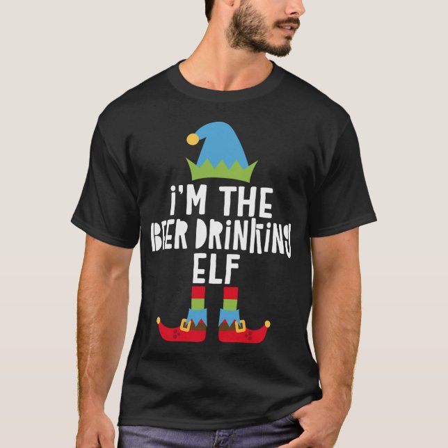 Ich bin der Biertrinker Elf, der Weihnachtskostüm  T-Shirt (Vorderseite)