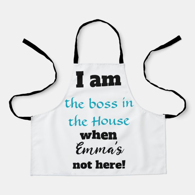 Ich bin der Boss im Haus Schürze (Vorderseite)
