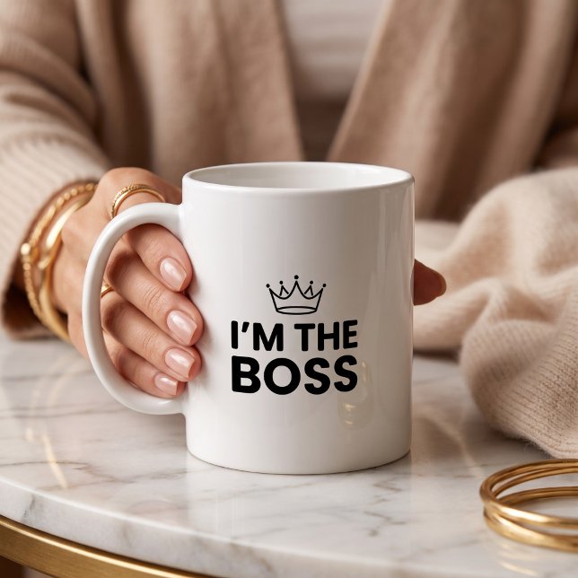 Ich bin der Boss Lustige Mama  Kaffeetasse (Von Creator hochgeladen)