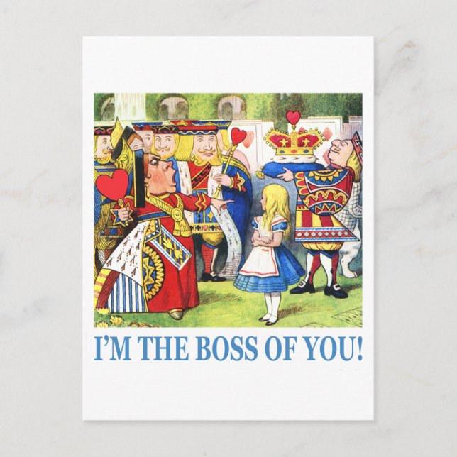 Ich bin der Boss von dir! Postkarte (Vorderseite)