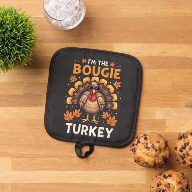 Ich bin der Bougie Turkey Funny Erntedank Sassy Topflappen (Oben Unten)