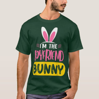 Ich bin der Boyfriend Bunny Rabbit Ears Egg Funny T-Shirt