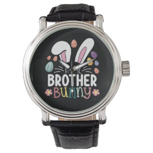 Ich bin der Bruder Bunny Ostern Familien-Matching Armbanduhr