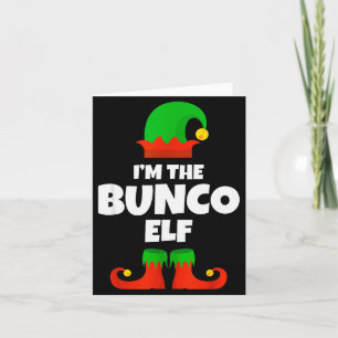 Ich bin der Bunco-Elf Familien-Pyjama Weihnachten  Karte