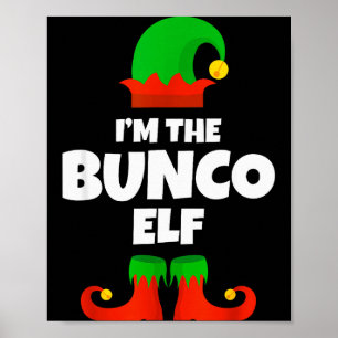 Ich bin der Bunco-Elf-Familien-Pyjama-Weihnachten  Poster
