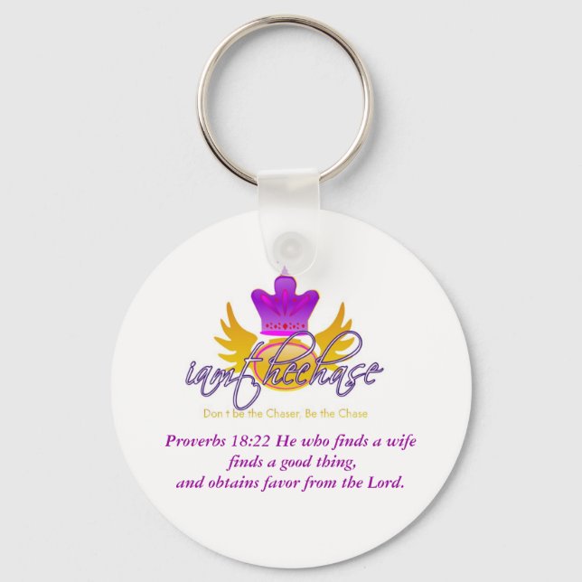 Ich bin der Chase Schlüsselanhänger mit biblischer (Vorderseite)