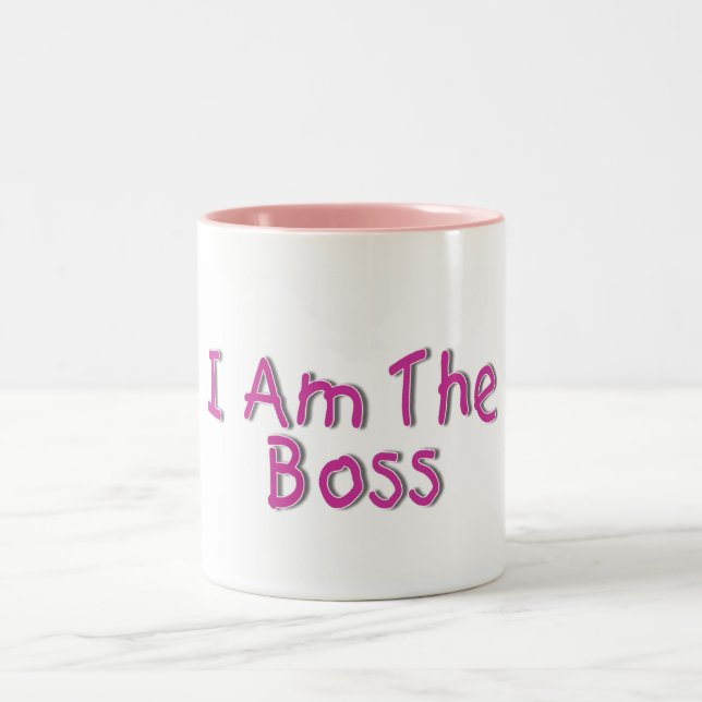 Ich bin der Chef 2 Zweifarbige Tasse (Mittel)
