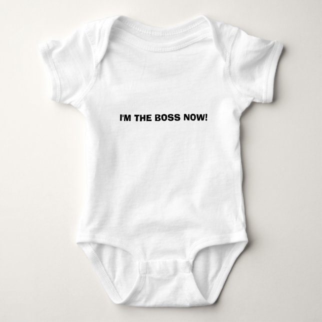 Ich bin DER CHEF JETZT! Baby Strampler (Vorderseite)