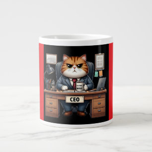 Ich bin der Chef - Lustiger Bürokatzenbecher Jumbo-Tasse