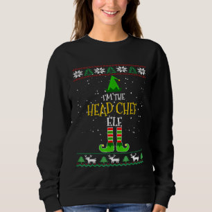 Ich bin der Chefkoch Elf Familie Passende Weihnach Sweatshirt