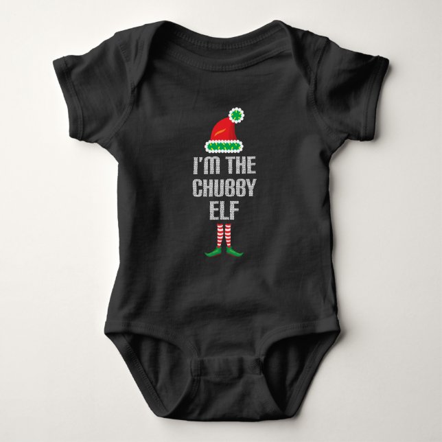 Ich bin der Chubby Elf Baby Bodysuit Baby Strampler (Vorderseite)