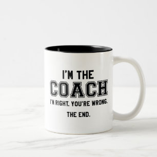 Ich bin der Coach Zweifarbige Tasse