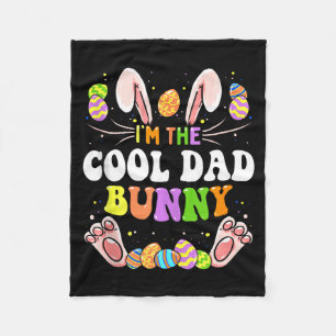 Ich bin der coole Dad-Hase passende Familie Ostern Fleecedecke